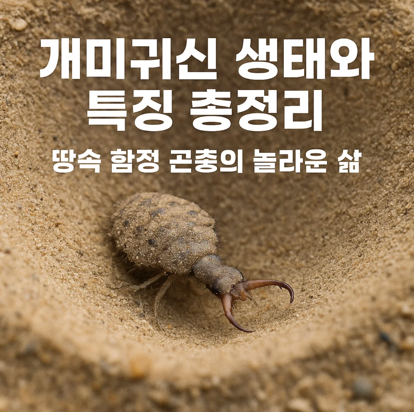 개미귀신 생태와 특징 총정리 – 땅속 함정 곤충의 놀라운 삶