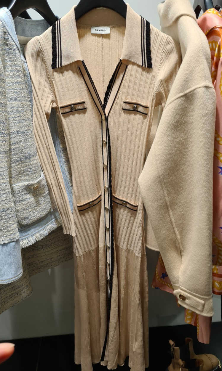 산드로 니트 롱 원피스