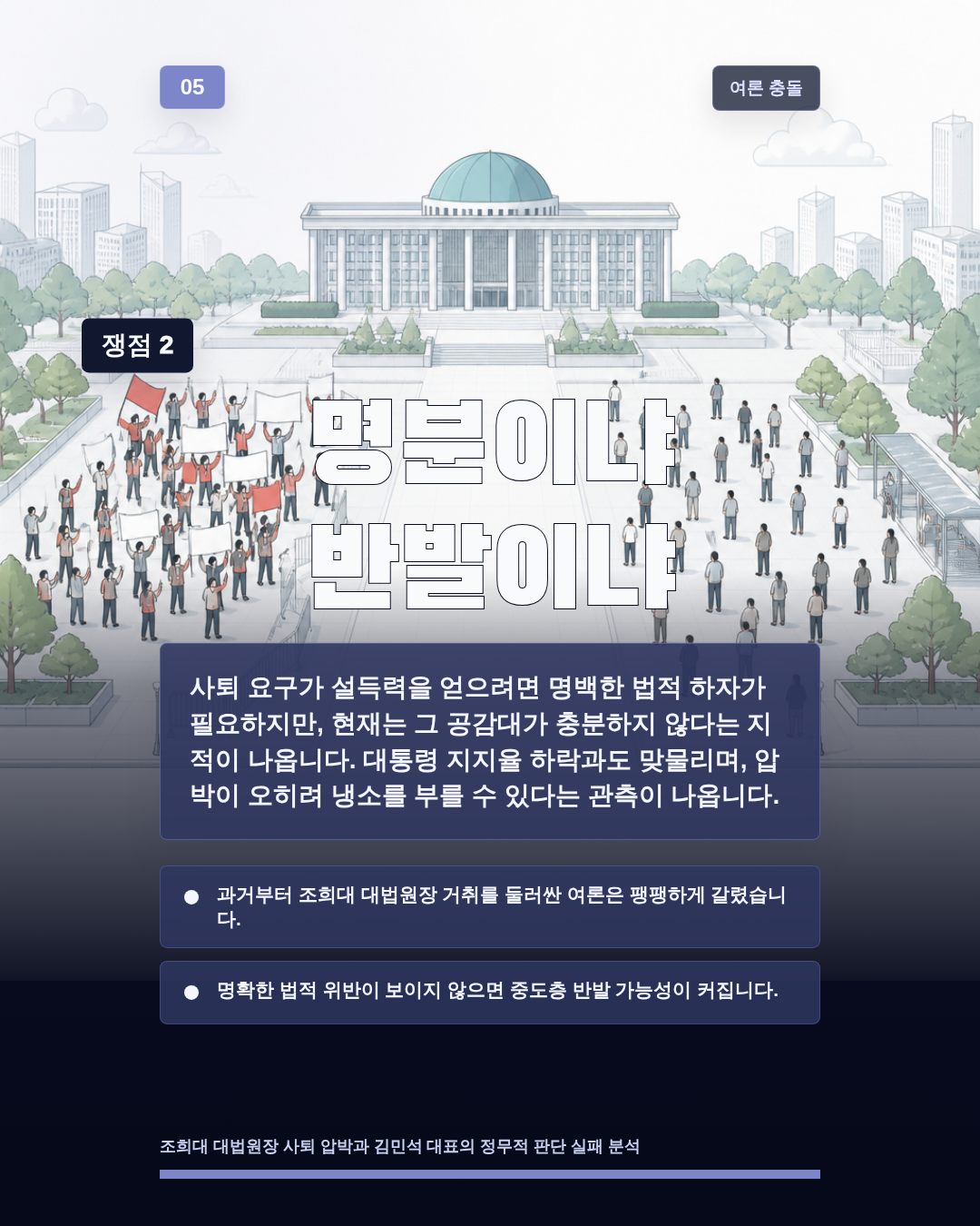 명분이냐 반발이냐