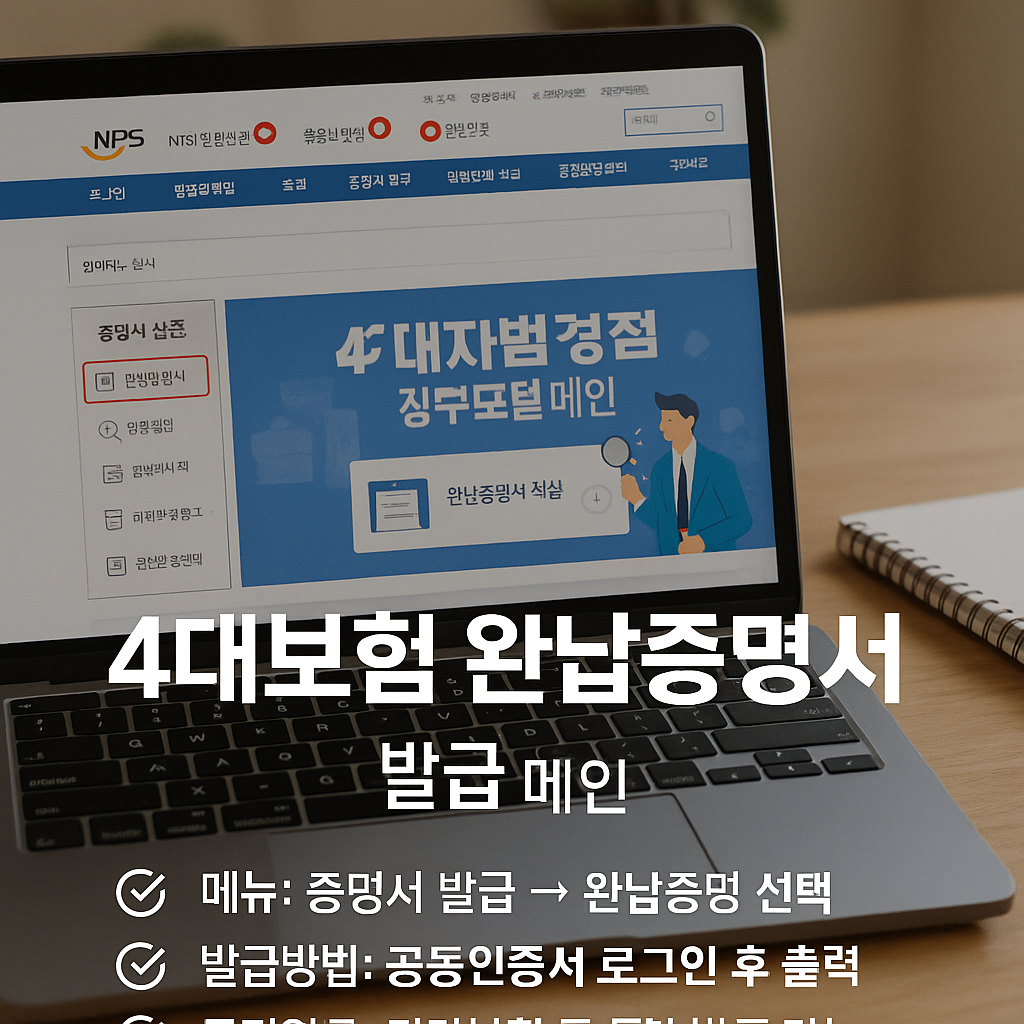 4대보험 완납증명서 발급법, 헷갈리지 않게 정리했어요!