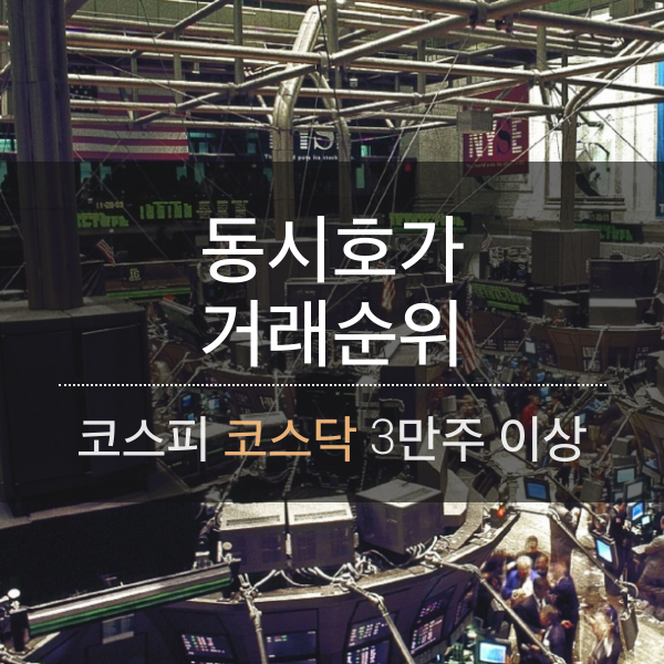 동시 호가 거래순위(11.18)