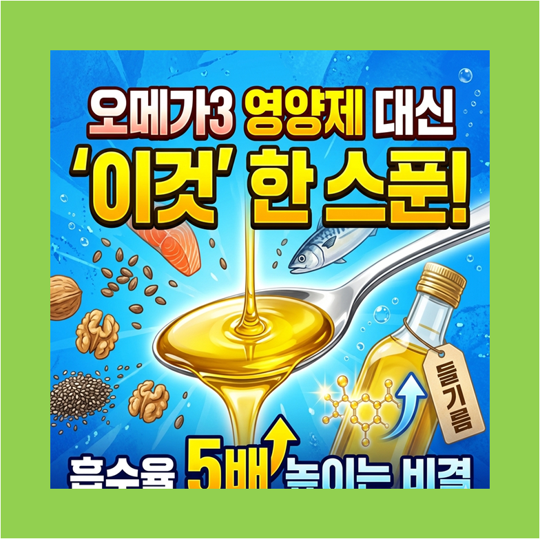 오메가3 영양제 대신 이것 한 스푼, 흡수율 5배 높이는 비결
