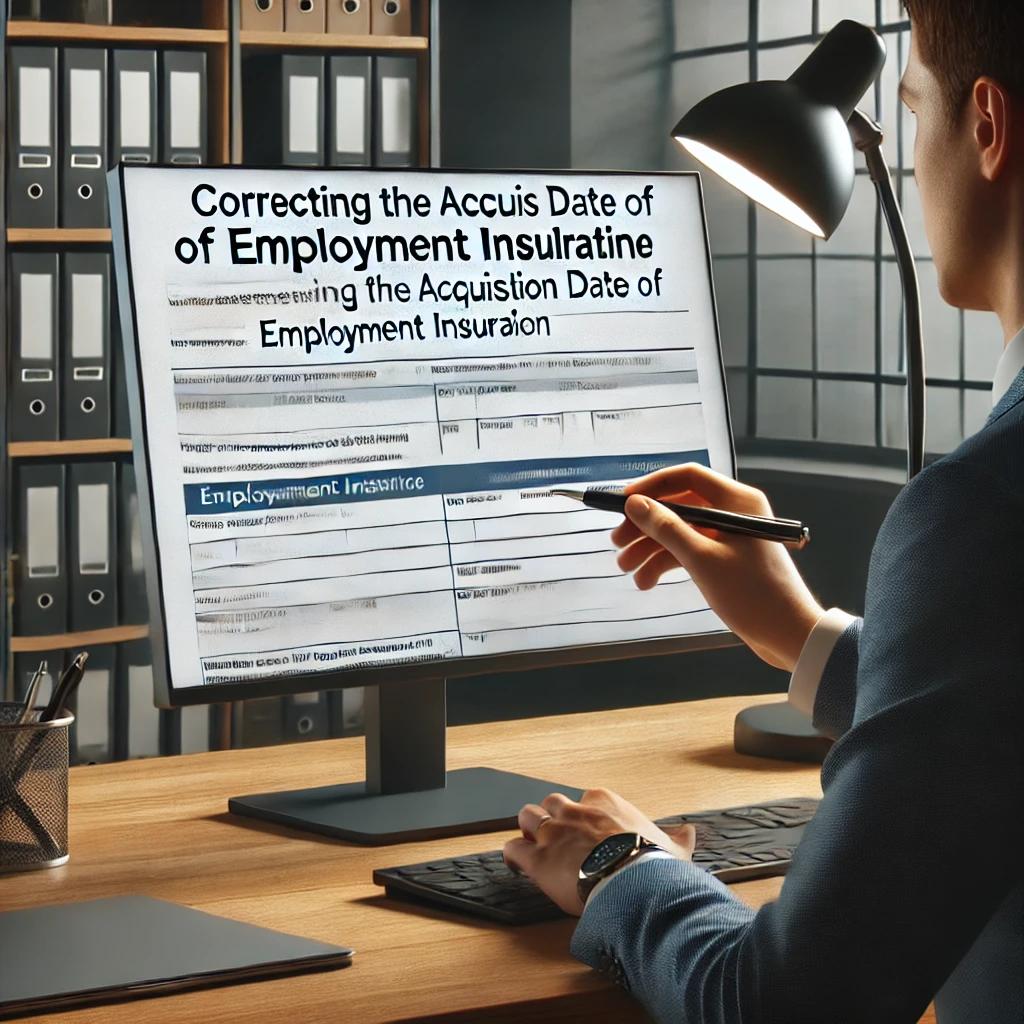 고용보험 취득일자 정정신고