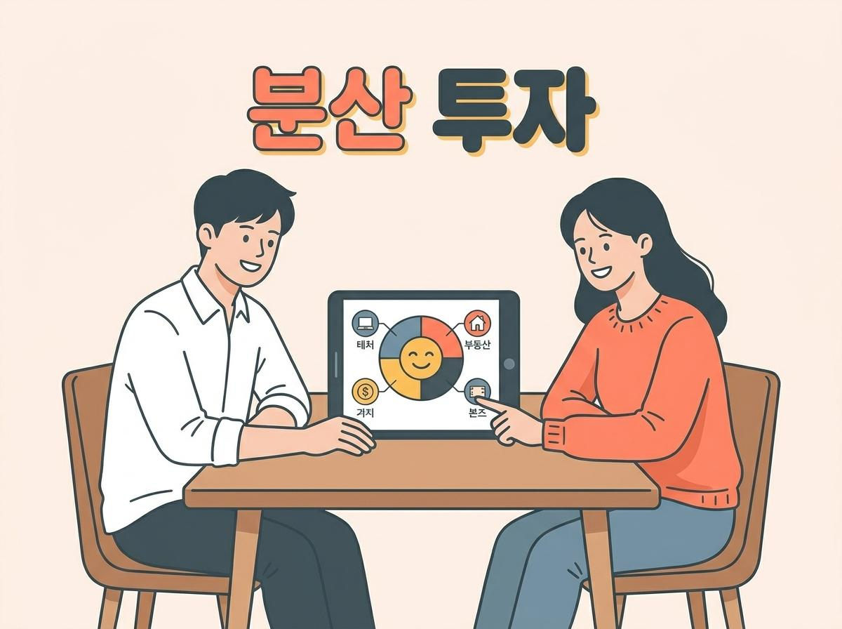 리스크 관리를 위해 자산을 분산 투자하는 현명한 투자자의 모습
