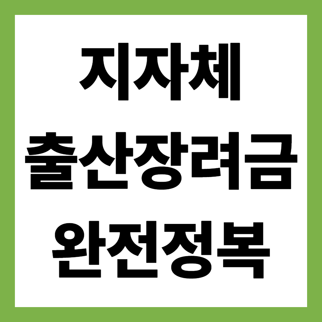 2025 지자체 출산장려금 완전 정복｜신청자격부터 중복수급 전략까지