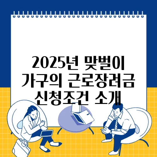 2025년 맞벌이 가구의 근로장려금 신청조건 소개