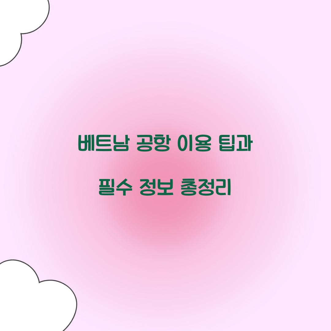 베트남 공항 이용
