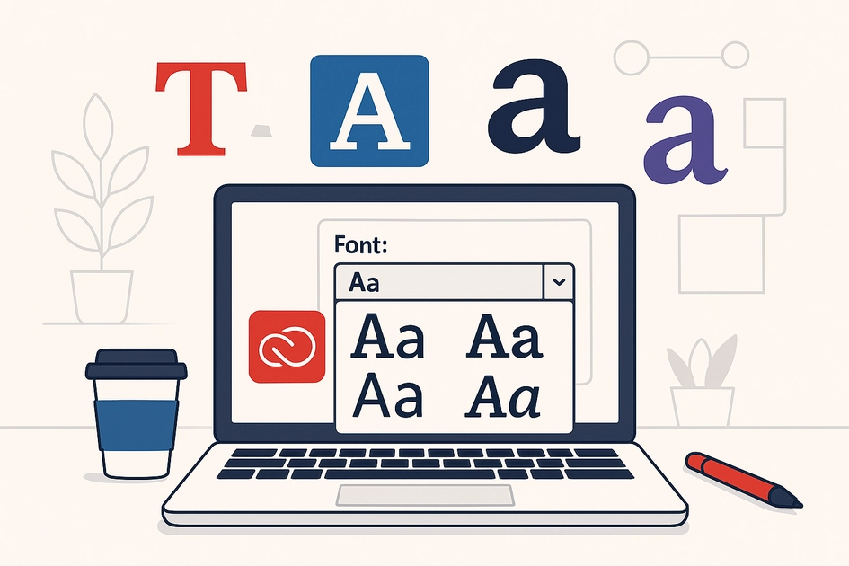 Adobe Fonts 사용법과 라이선스 가이드 - Creative Cloud 글꼴로 웹사이트와 디자인 프로젝트에 프리미엄 폰트 적용하는 방법을 보여주는 전문 가이드 썸네일