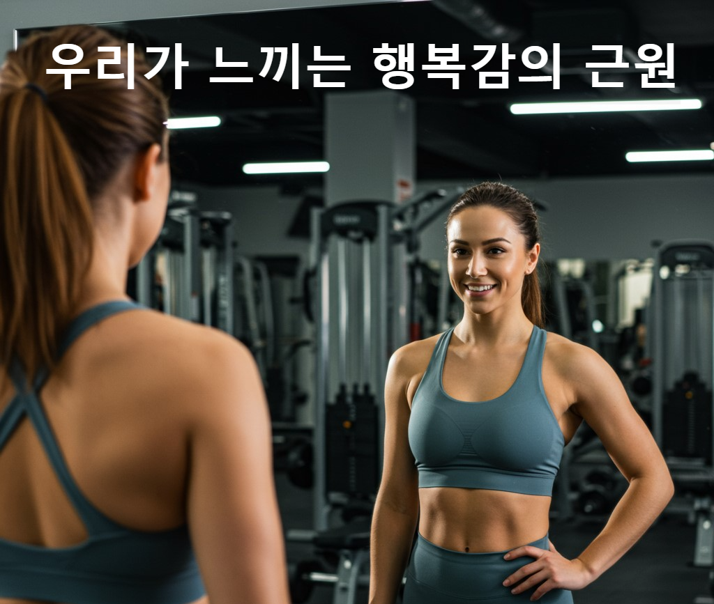 헬스장에서 행복감을 느끼는 여성