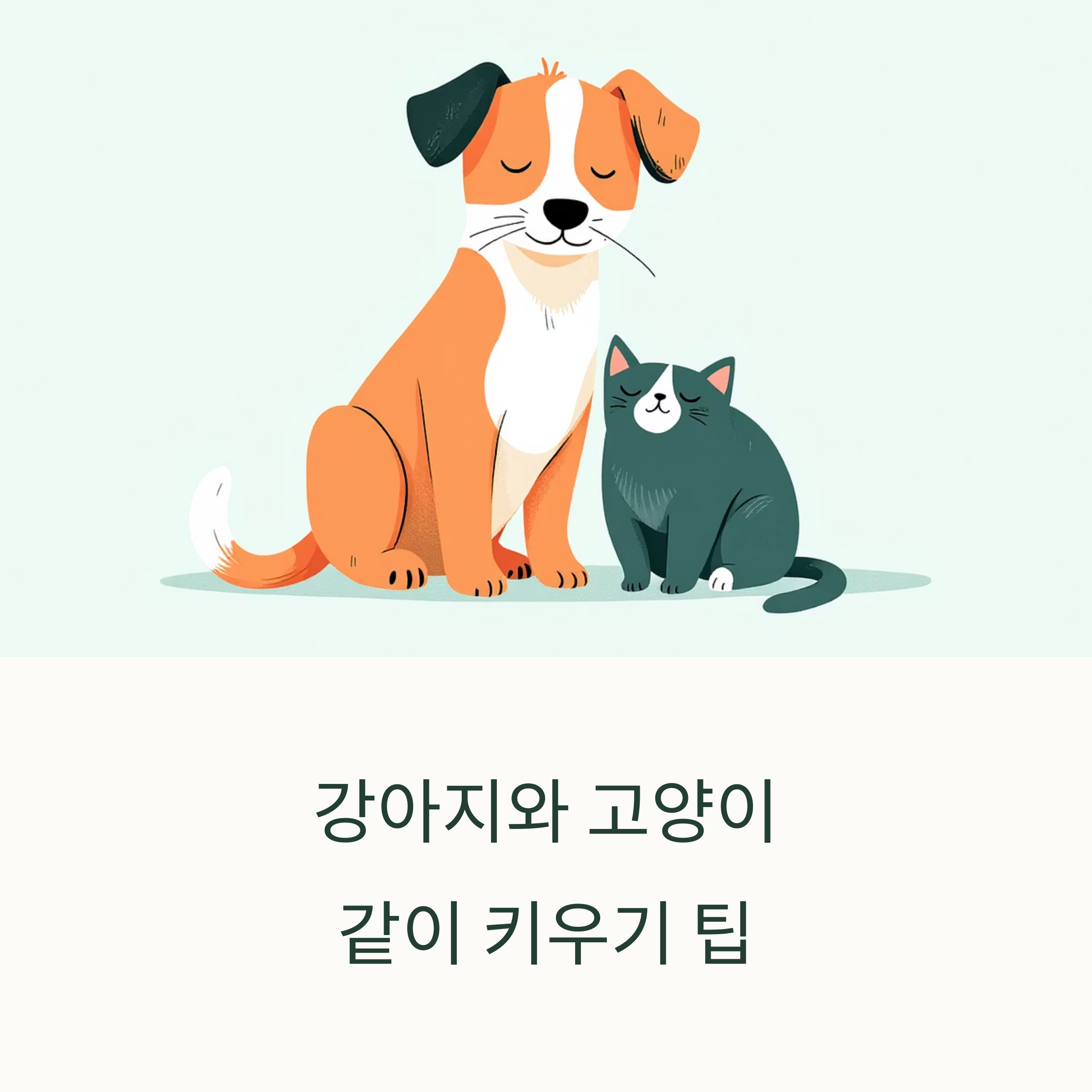 강아지와 고양이 같이 키우기 팁