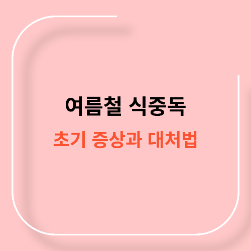 여름철 식중독 초기 증상과 대처법11