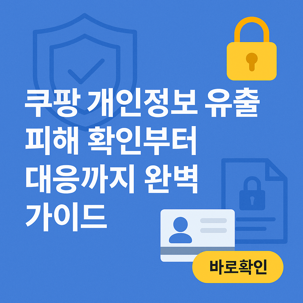 쿠팡 개인정보 유출 피해 확인부터 대응까지 완벽 가이드