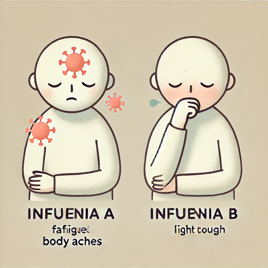 A형 독감 B형 독감의 차이, 증상 등 3분 정리