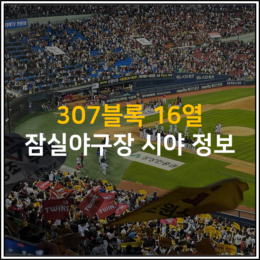 잠실야구장 307블록 시야 정보