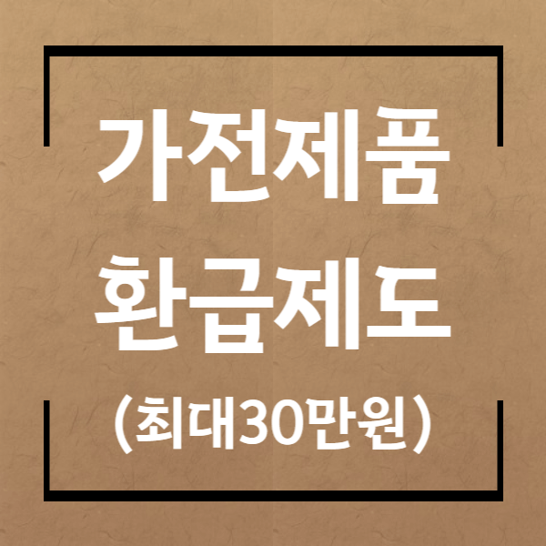 가전제품 환급제도