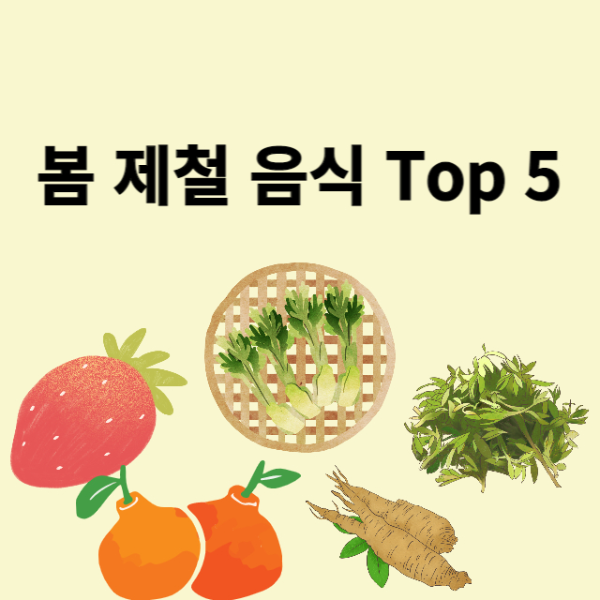 봄 제철 음식-추천-딸기-두릅-더덕-한라봉-씀바귀