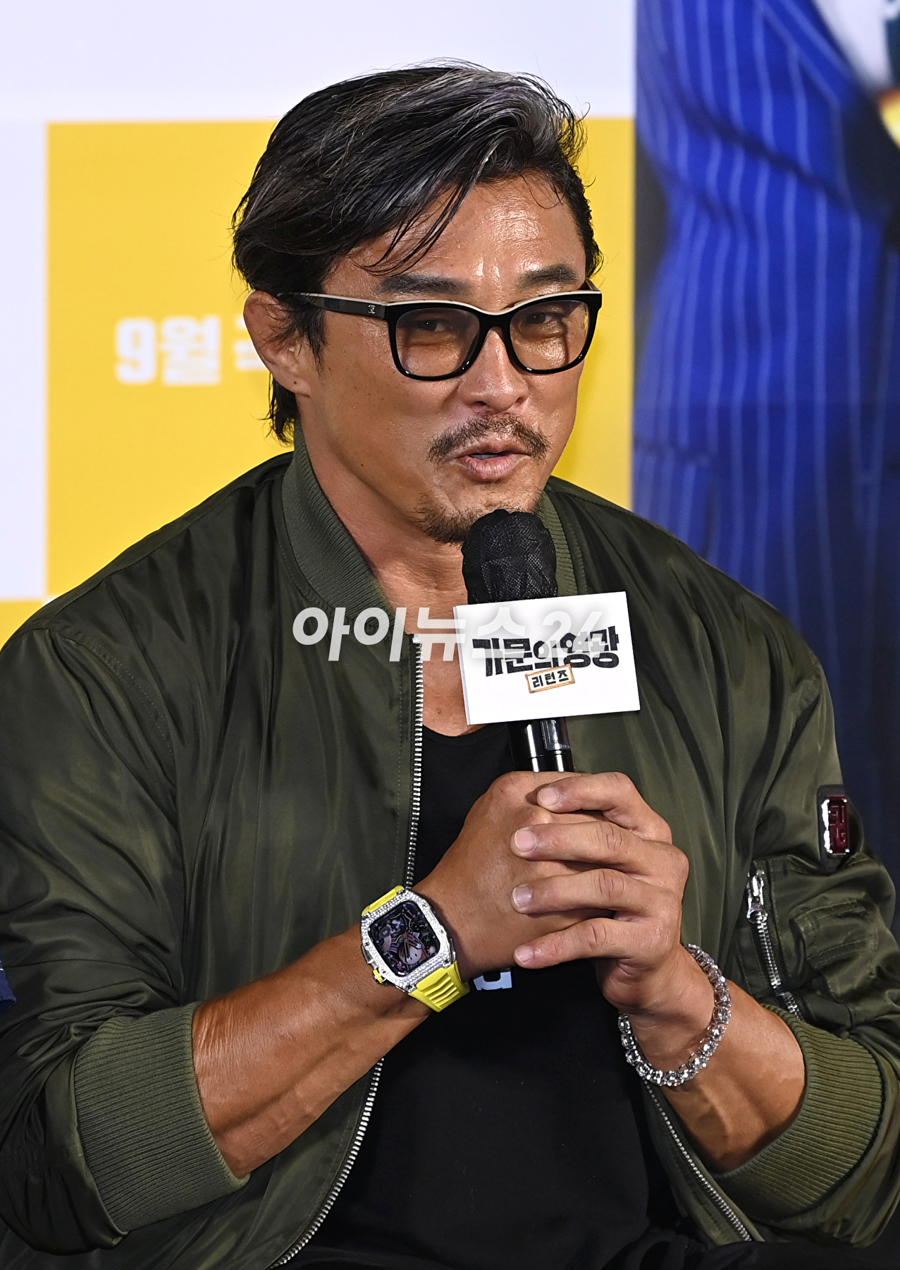 배우 추성훈이 5일 오전 서울 용산구 CGV용산아이파크몰에서 열린 영화 '가문의 영광: 리턴즈'(연출 정원태 정용기) 제작보고회에 참석하고 있다. [사진=정소희 기자]