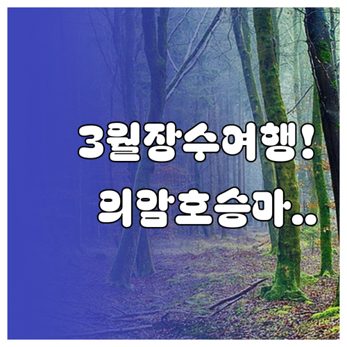 3월 장수 여행지 추천 의암호 승마체..