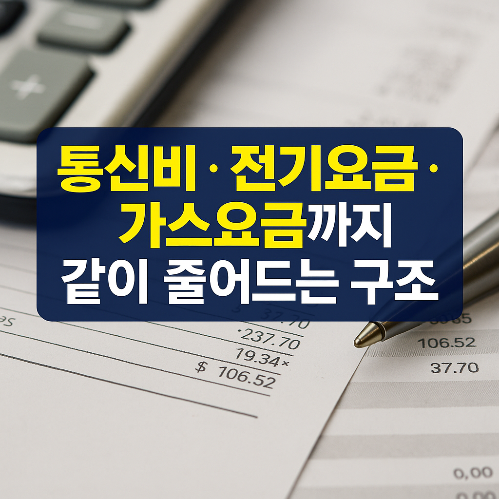 통신비·전기요금·가스요금까지 같이 줄어드는 구조