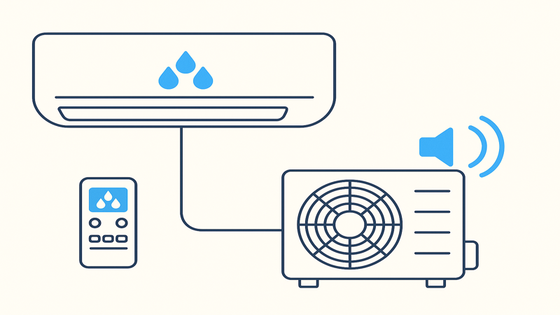 에어컨 안 켰는데 실외기 돌아가는 소리
