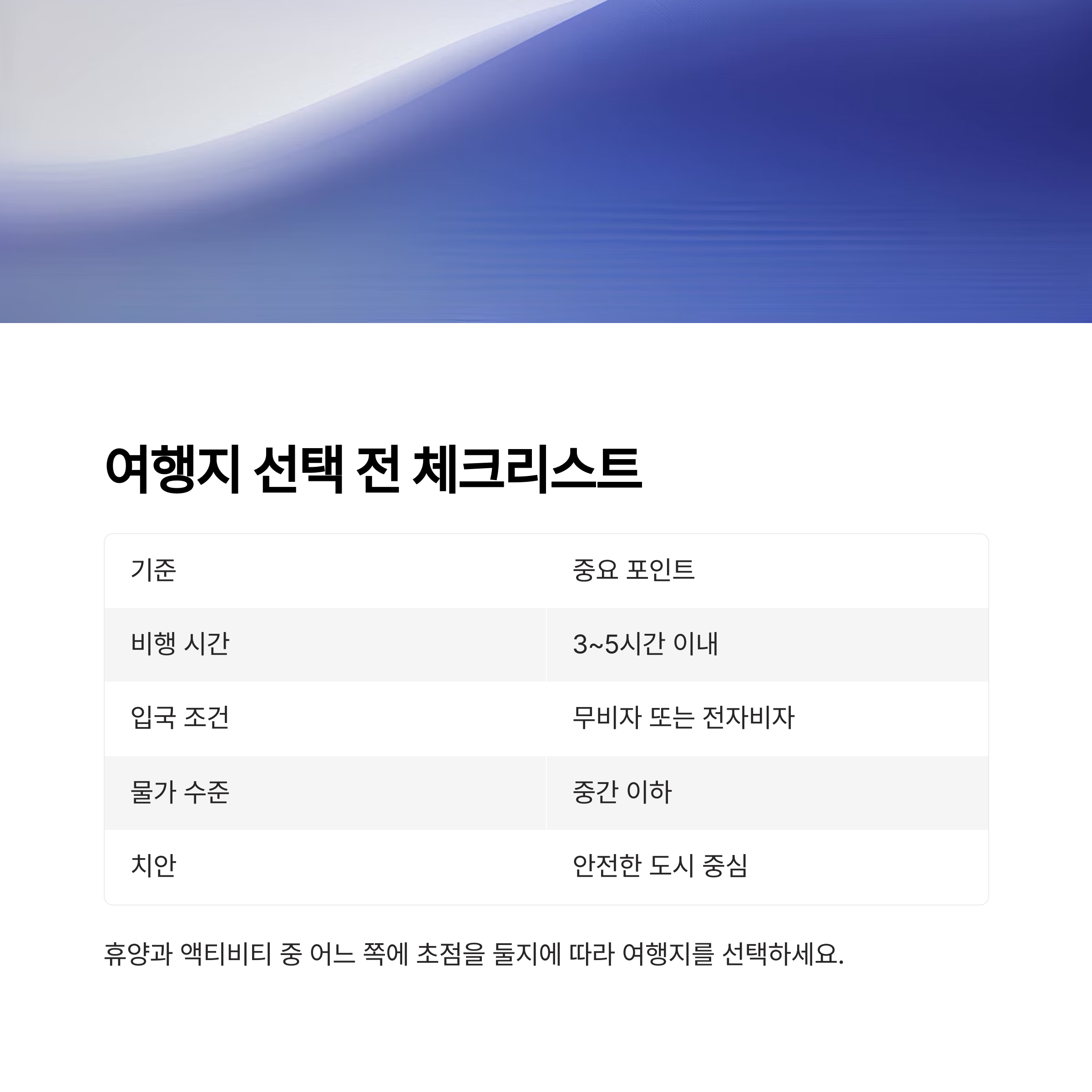 짧은 일정에도 만족도 높은 이유는?