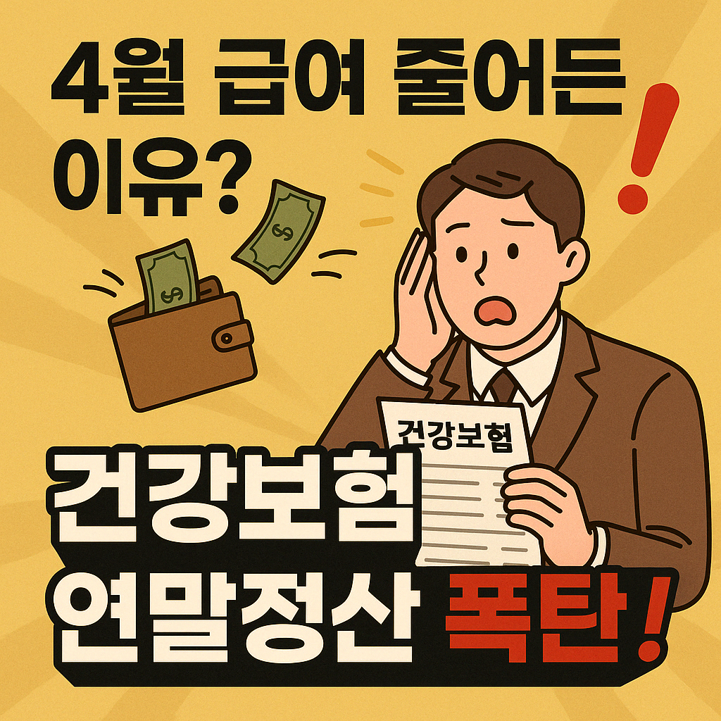 4월 급여 줄어든 이유는? 2025 건강보험 연말 정산 폭탄?
