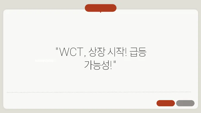 월렛커넥트 WCT 코인 정보 및 단기 차트 분석