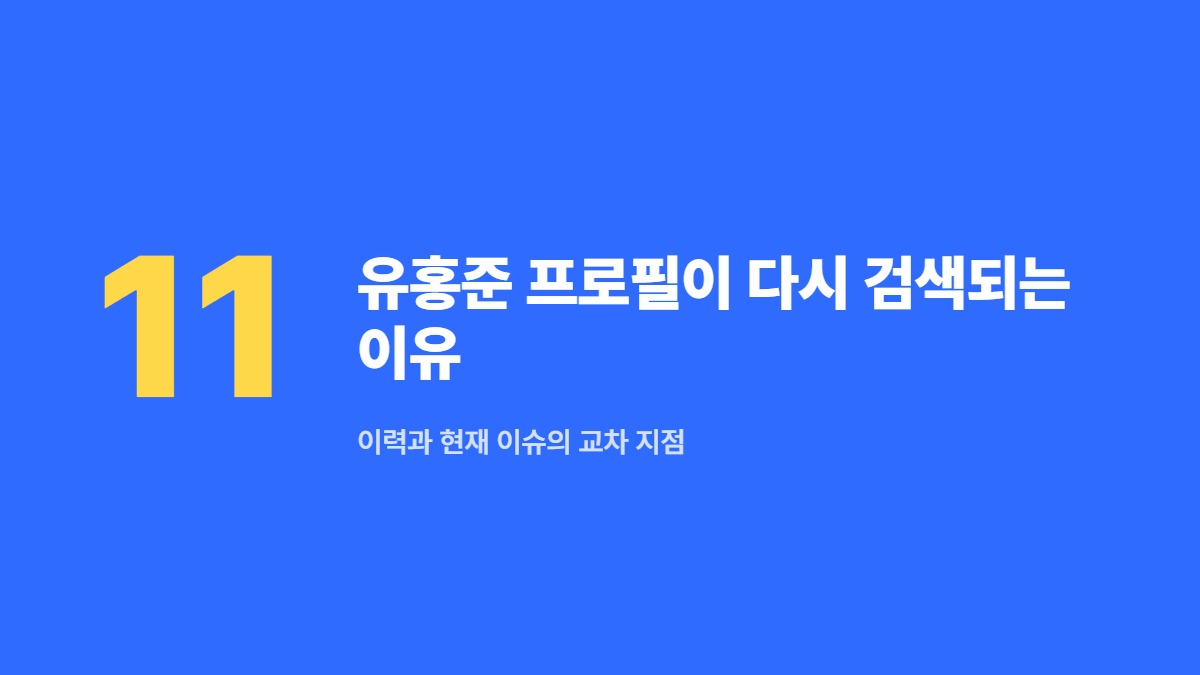 유홍준 프로필이 다시 검색되는 이유 &mdash; 이력과 현재 이슈의 교차 지점