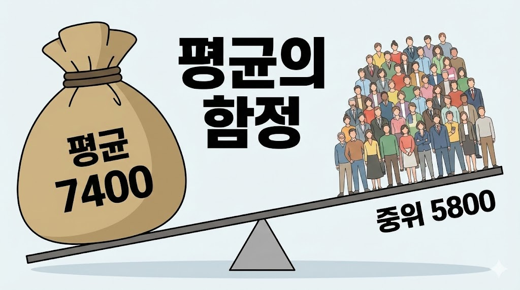 평균 vs 중위값 비교: 평균의 함정