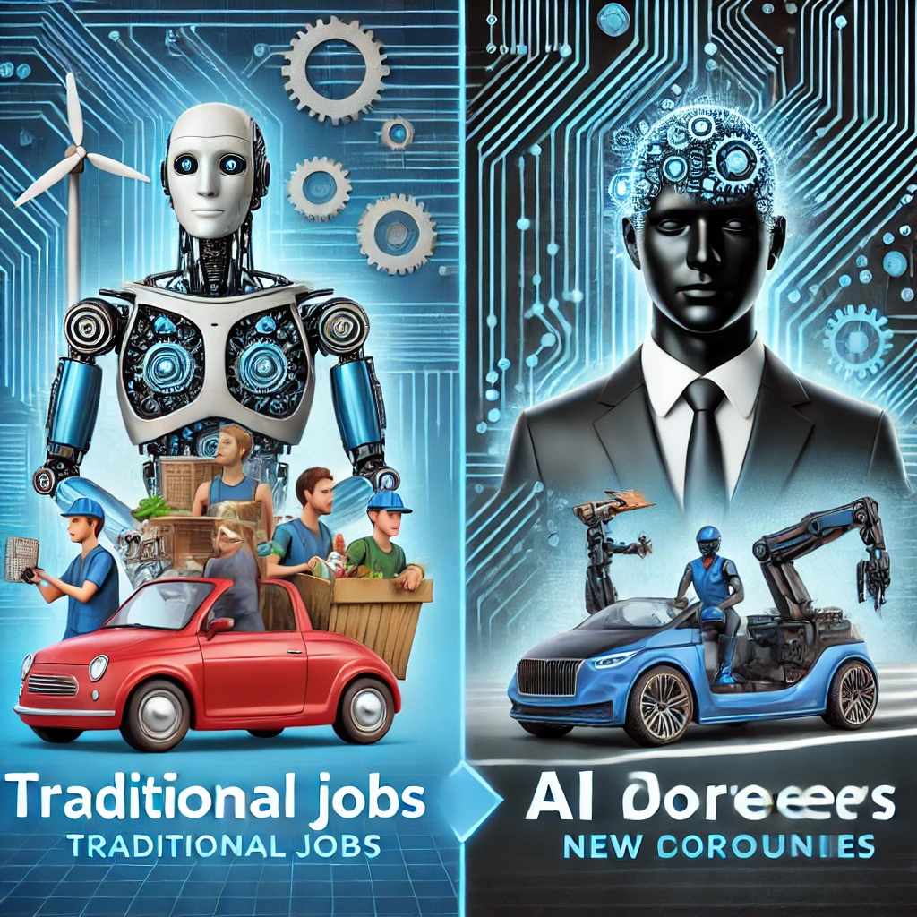 AI 로봇과 인간이 함께 일하는 미래형 사무실