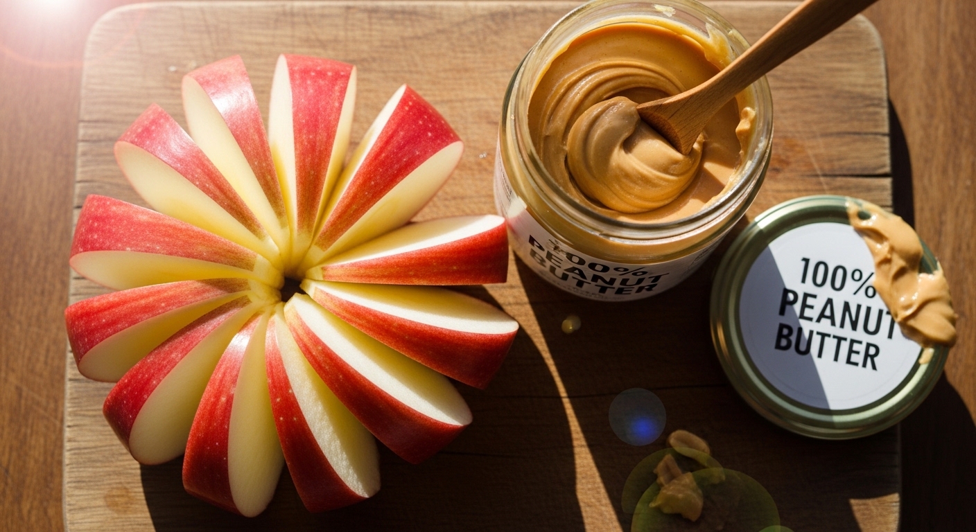 사과땅콩버터효능섭취권장량먹는시간에너지