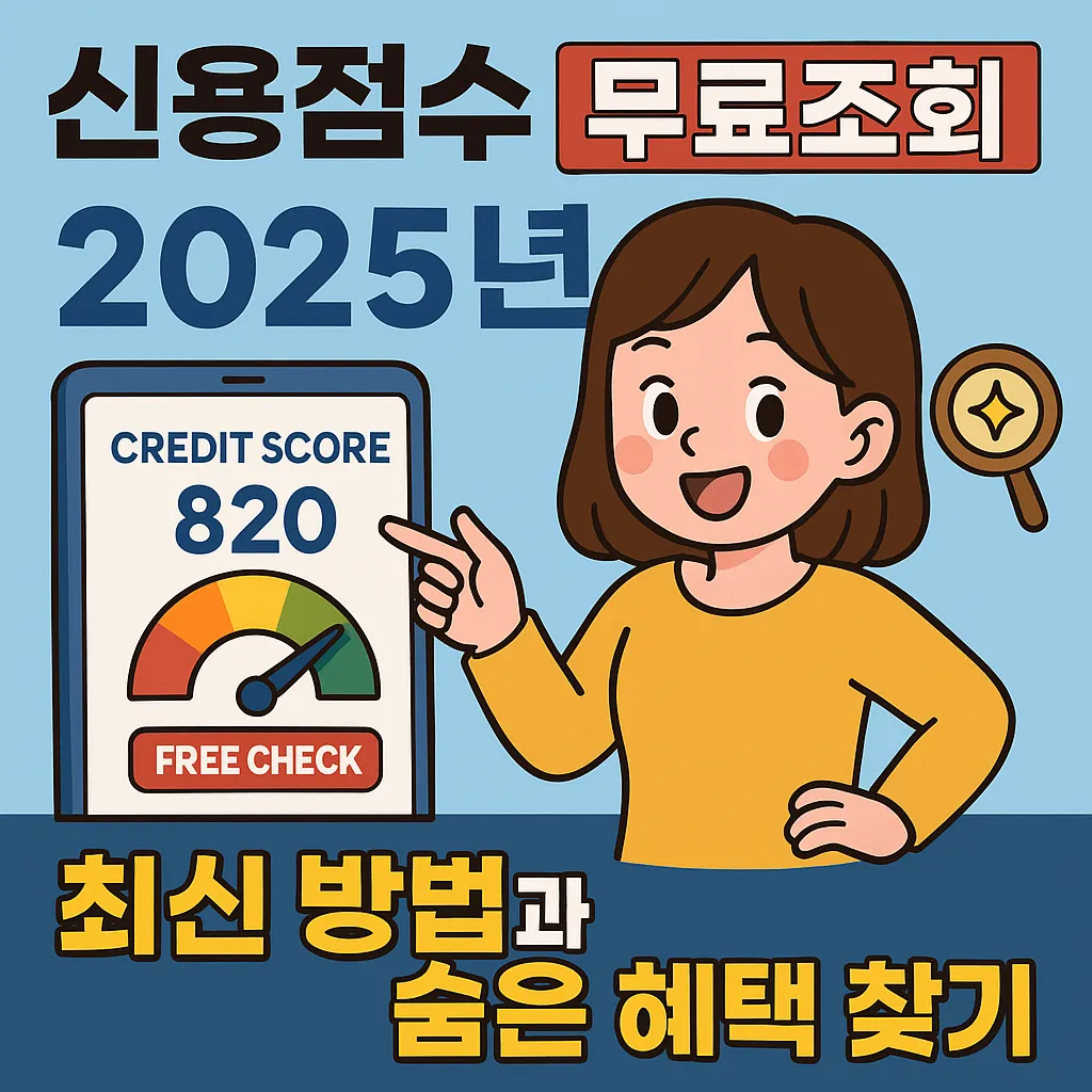 신용점수 무료조회 2025년 최신 방법과 숨은 혜택 찾기