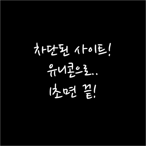 차단된 사이트 접속 해결 유니콘 HT..