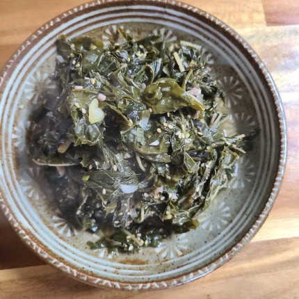 아주까리나물무침-만들기