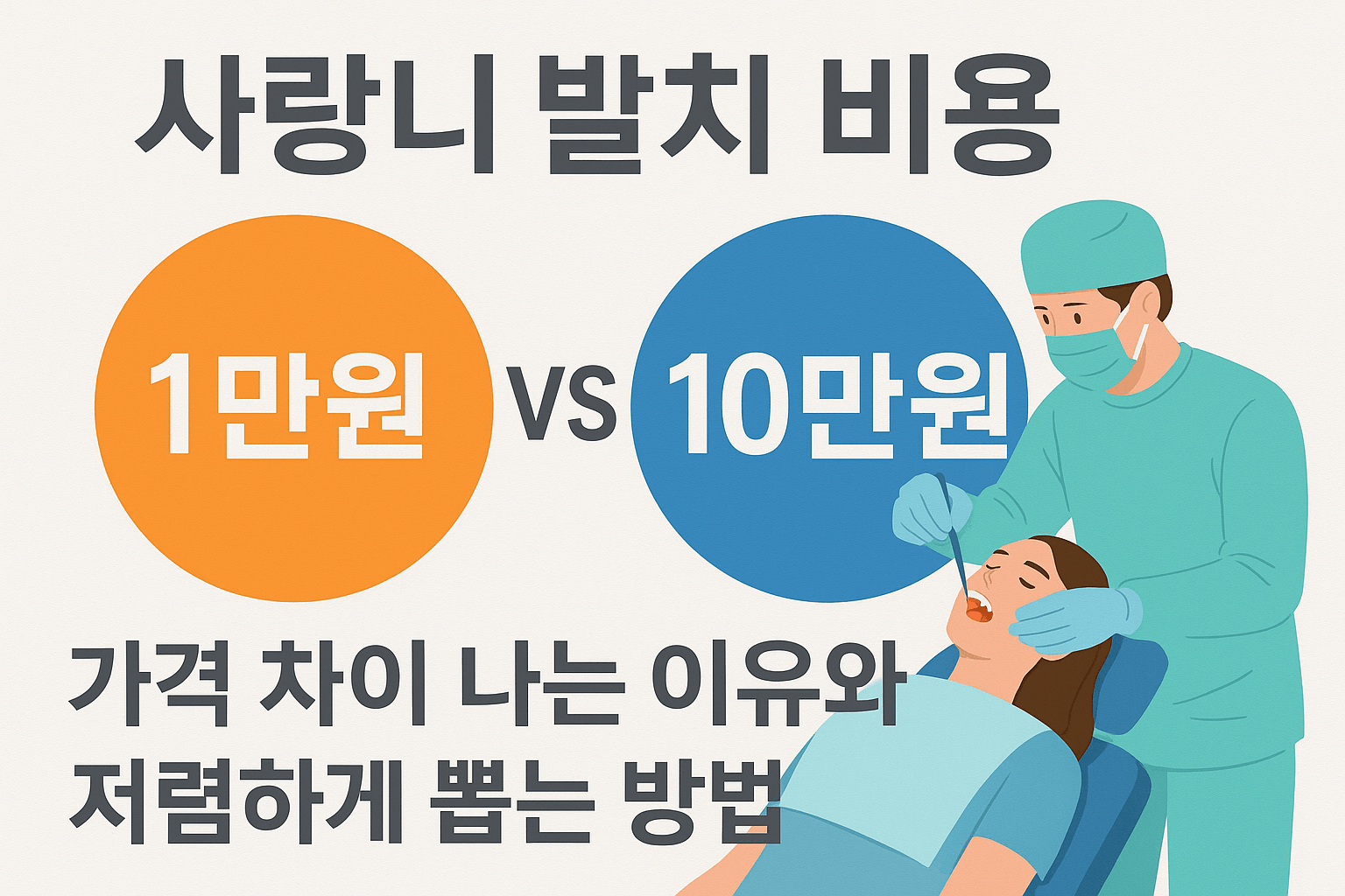 사랑니 발치 비용 비교