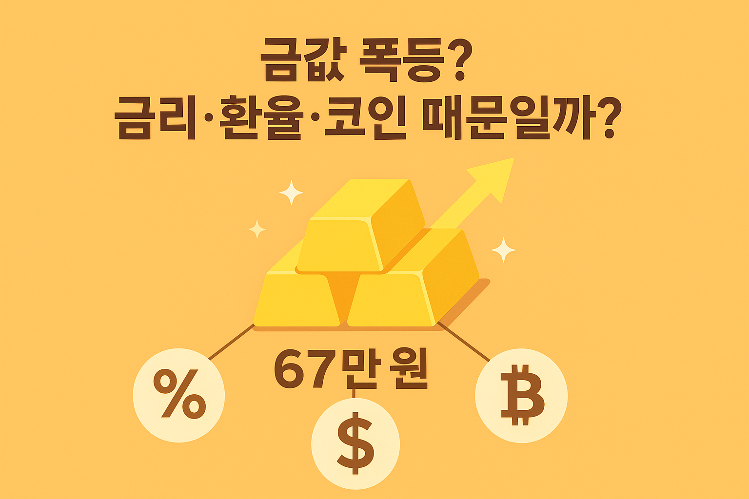 alt="2025년 금값, 환율&middot;금리&middot;코인&middot;유가와의 관계를 밝고 단순하게 시각화한 인포그래픽"