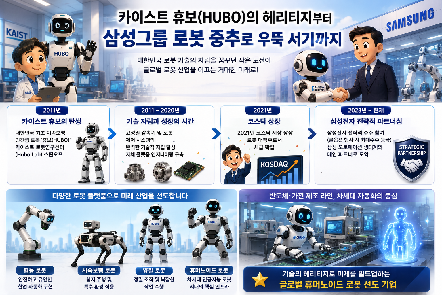 카이스트 휴보(HUBO)의 헤리티지부터 삼성그룹 로봇 중추로 우뚝 서기까지