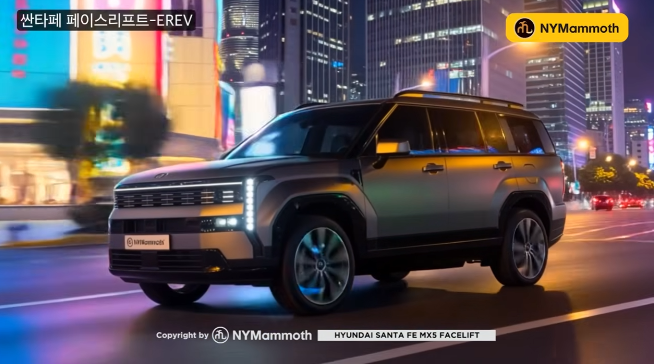현대자동차 싼타페 페이스리프트 예상도 (출처 : 뉴욕맘모스)