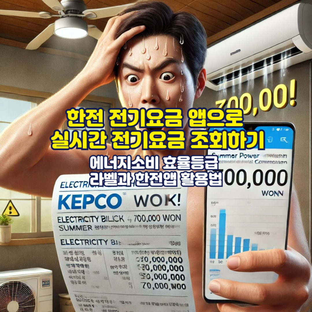 한전 전기요금 앱으로 실시간 전기요금 조회하기/ 에너지 효율등급 라벨과 한전앱 활용법