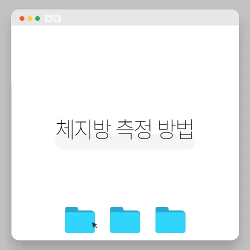 체지방 측정 방법