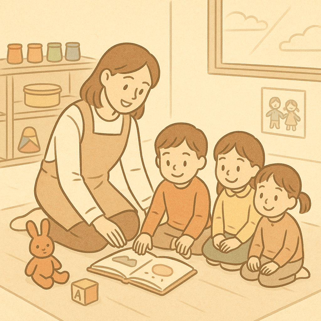 영유아와 상호작용하는 예비교사