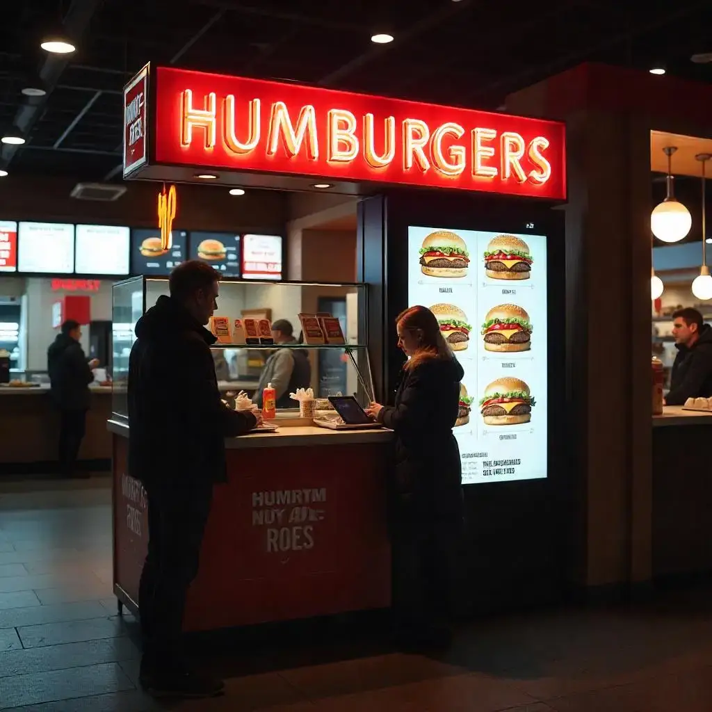 POS 터치스크린 사용 장면