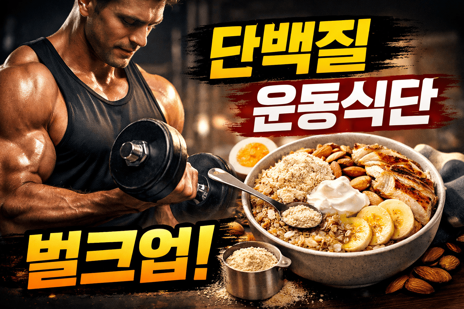 운동하는 사람 오트밀 (단백질, 에너지, 식단)