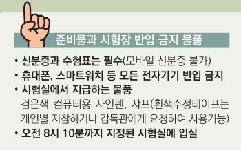 준비물과 반입금지물품