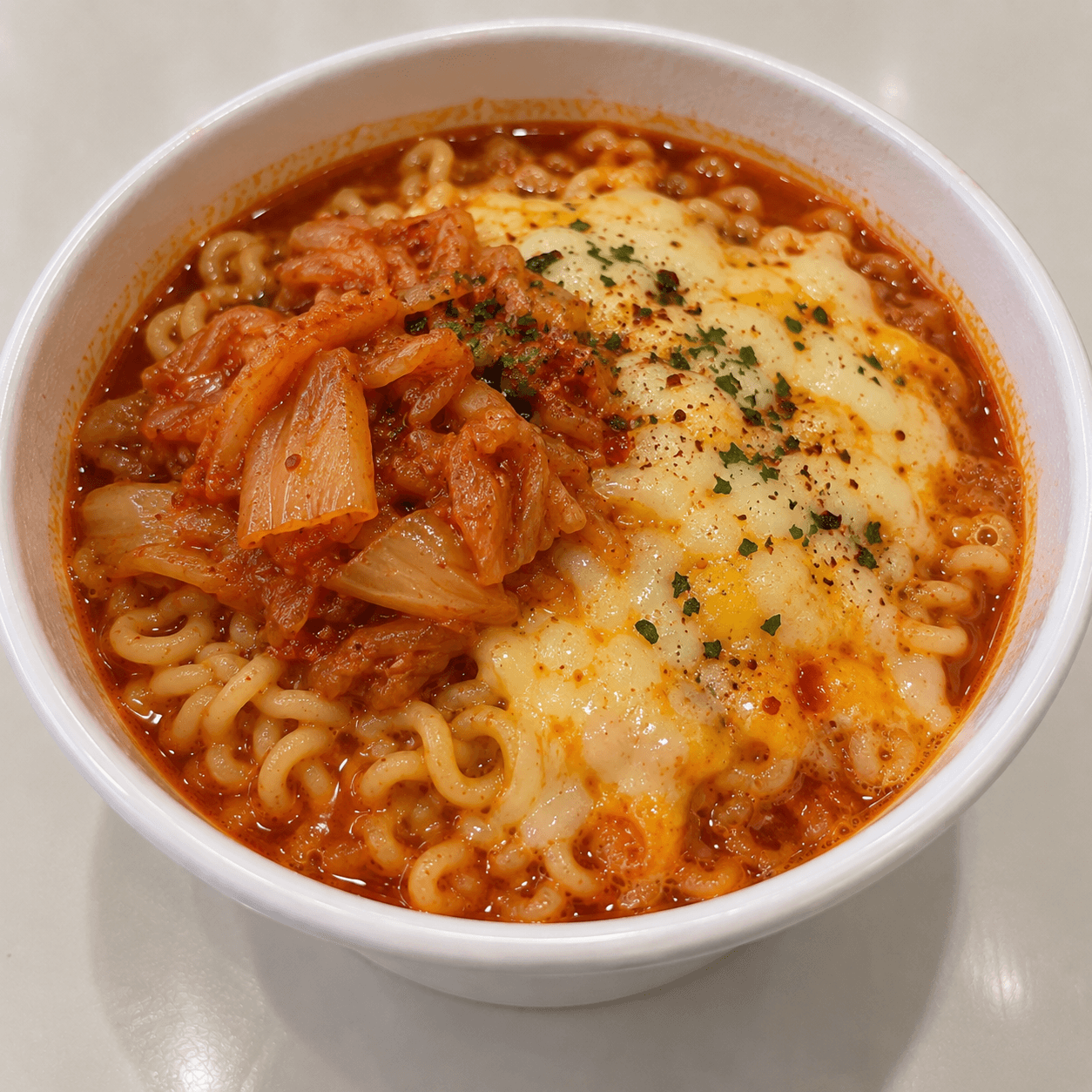 김치 치즈라면