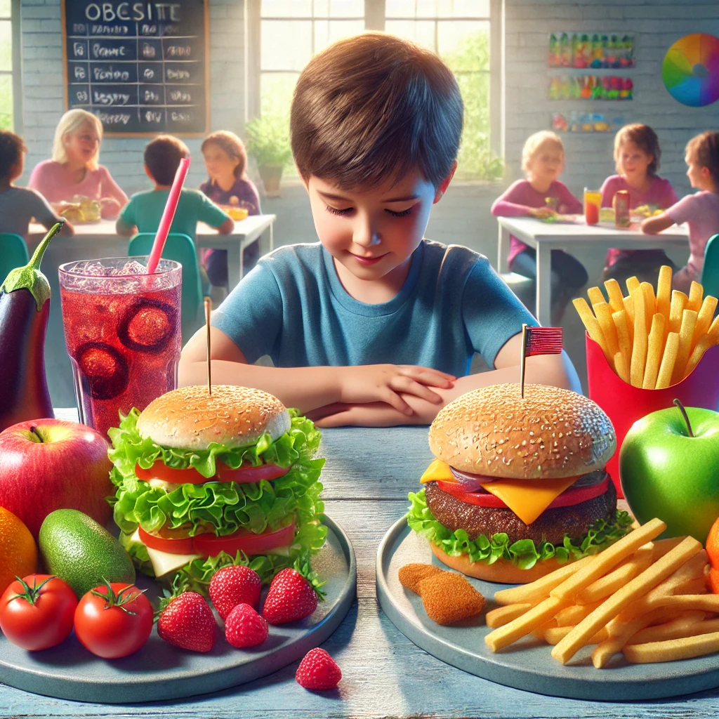 어린이 식단과 비만예방 관련 이미지