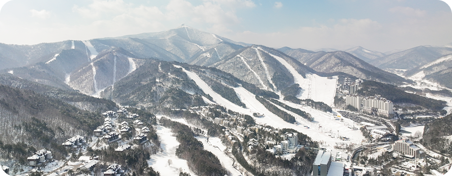 모나용평 스키장 전경 이미지
