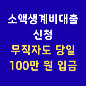 소액생계비대출,서민금융진흥원,당일대출,긴급생계비,무직자소액대출,100만원대출,정부지원대출
