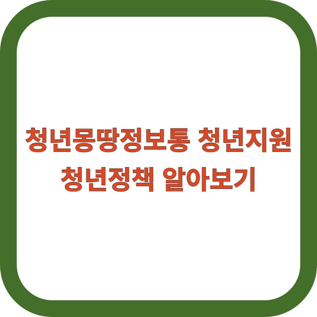 청년몽땅정보통