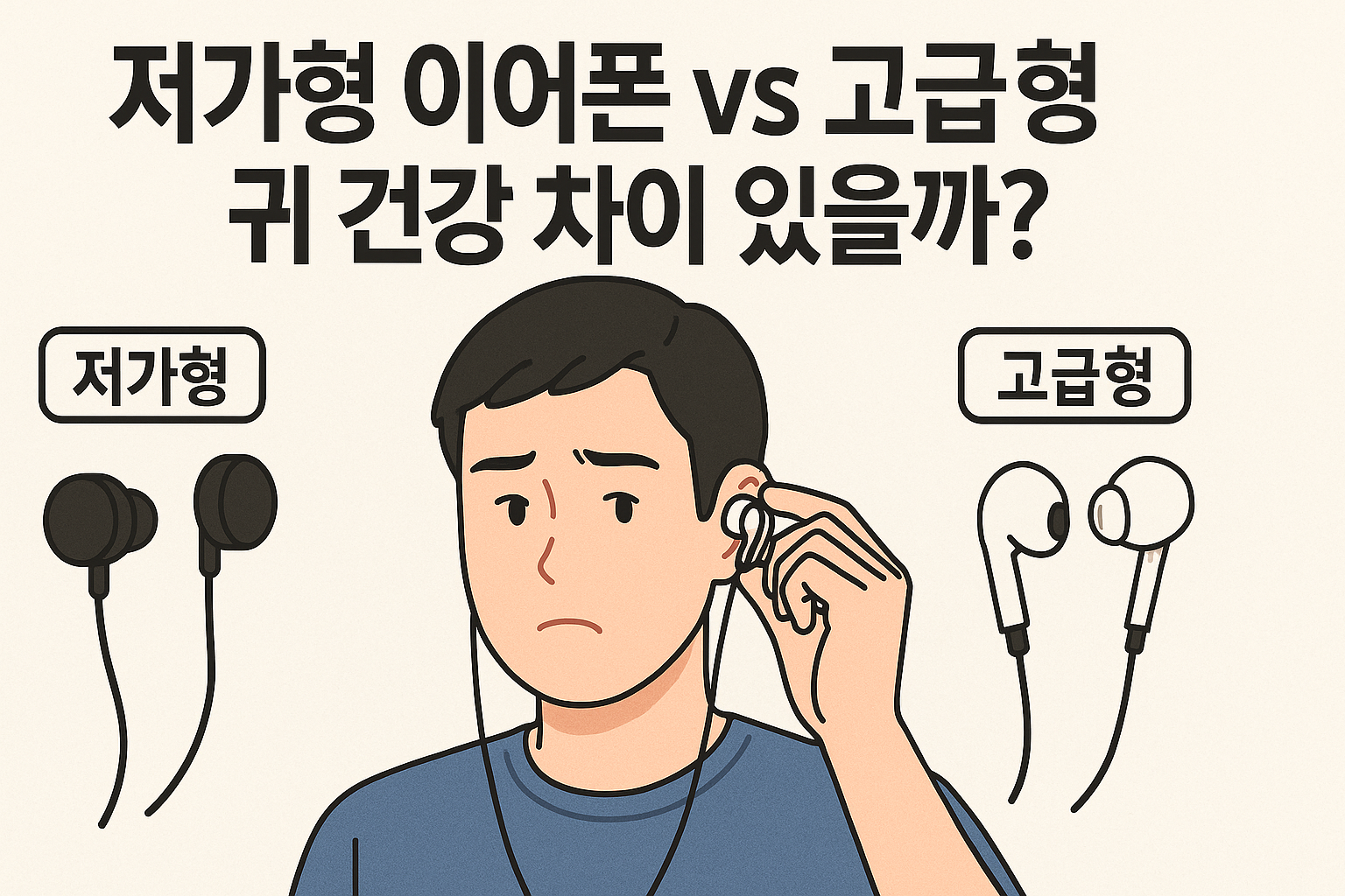 저가형 이어폰 vs 고급형, 귀 건강 차이 있을까?